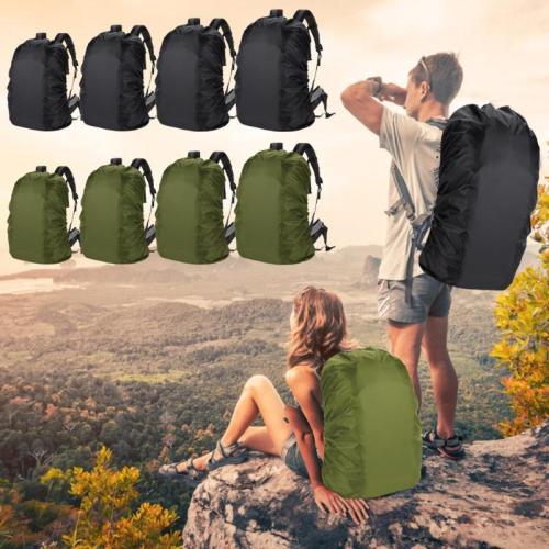 Waterproof Backpack Rain Cover Climbing Knapsack Raincover with Storage Bag Outdoor Bags Black and Amy Green Bag Rain Cover
