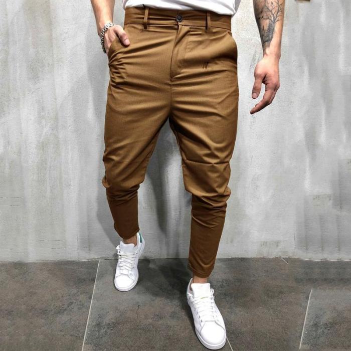 Men's Fashion Simple Pure Colour Casual Pants