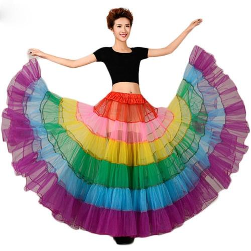 Colorful Petticoat Rockabilly Floor Length Long Evening Underskirt  Without Hoop Women Crinoline Bridal Wedding Accessories 2020