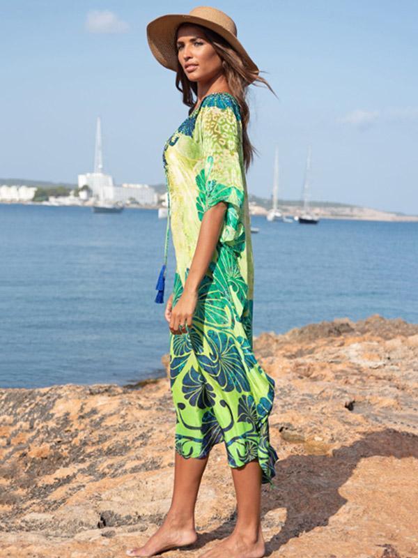 Printed Beach Vacation Cover-up