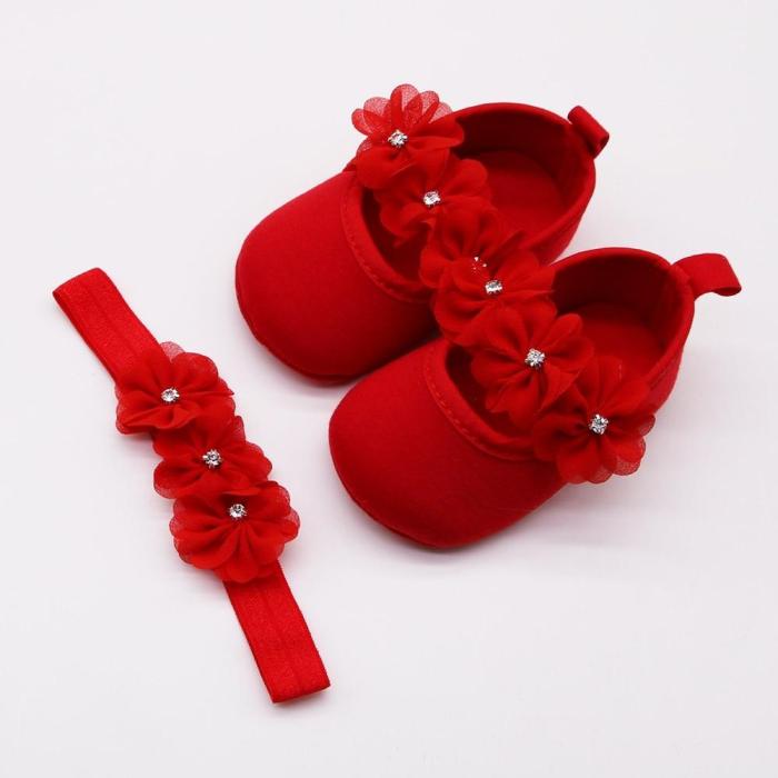 2020 Fashion Baby First Walker Shoes Kids Girls Baby Party Ballerina Shoes Infant 3D Flower Rhinestone Casual  Shoes