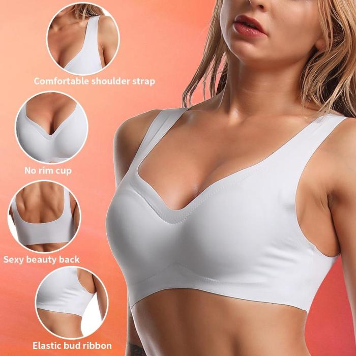 EBUYTIDE Sports bra croptop for fitness gym women female underwear sportswear equipment push up bra bra brassiere  large size pad  bra