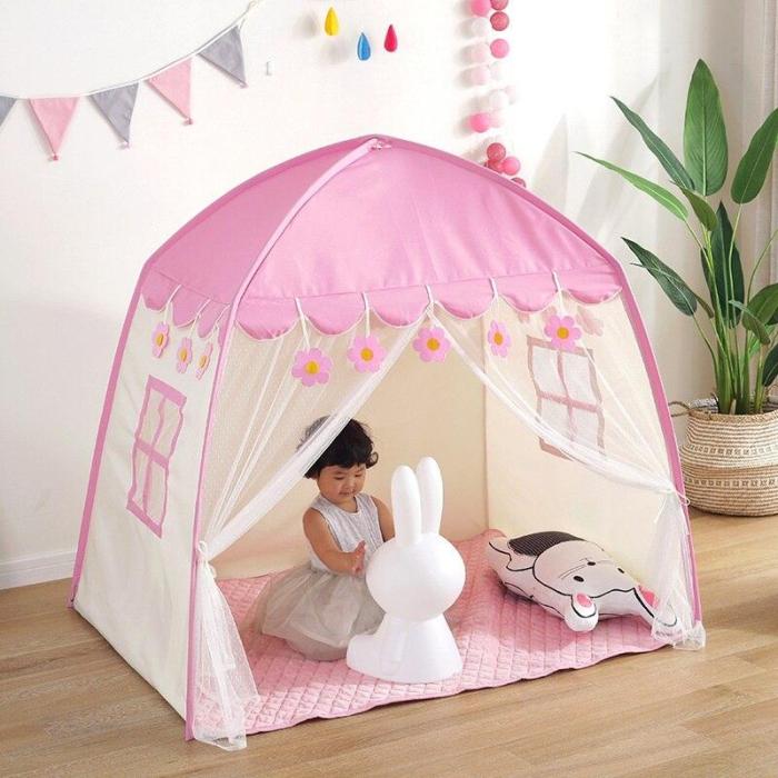 Indoor Children Princess Game House Outdoor Butterfly Flower Folding Baby Toy Castle Tent For Birthday Gifts