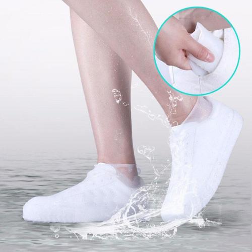 1 Pair Shoe Covers Reusable Waterproof Rain Boot Covers Non-slip Classic Shoe Accessories Silicone Thickened Outdoor Overshoes