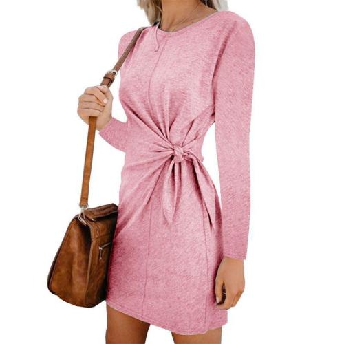 New Casual Women Pregnant Clothes Long-sleeved Maternity O-neck Irregular Dresses Solid Color Sexy Autumn Mother Pregnancy Dress
