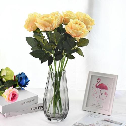 2pcs 50cm Artificial Flower Bouquets Real Touch Rose Flower For Wedding Bride Bouquet Birthday Party Decor Valentines Day Gifts