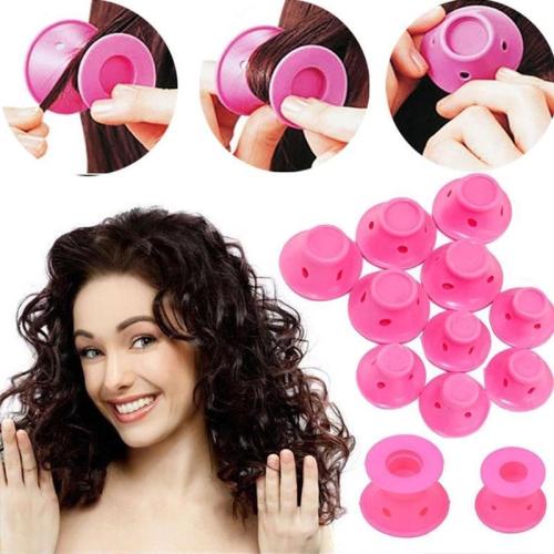 Set of 10 Silicone Hair Curlers