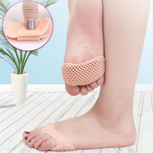 Silicone Soft Insole High Heel Shoes Slip-Resistant Protect Pain Relief Foot Care Pads Forefoot Invisible Honeycomb Half Insole