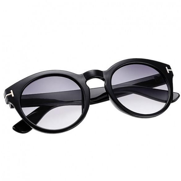 Unisex Vintage Style Round Frame Big Lens Eyewear Shades Sunglasses