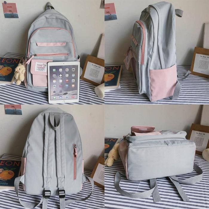 Girl Waterproof Nylon Backpack Student Women School Bag Laptop Cute Ladies Harajuku Backpacks Female Kawaii Book Fashion Bag New