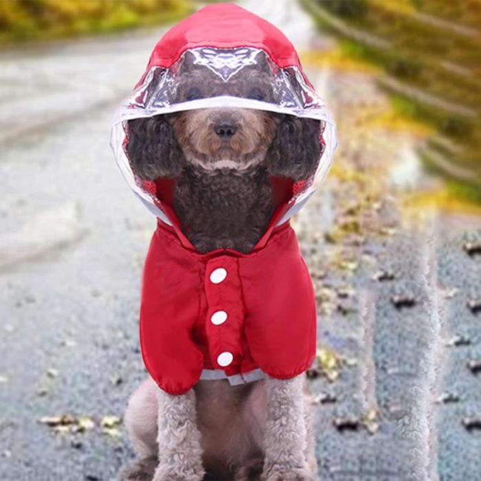 Waterproof small Dog Raincoat Reflective Large Dog Clothes Outdoor Coat Rain Jacket Pet Puppy Big dog poncho Breathable mesh