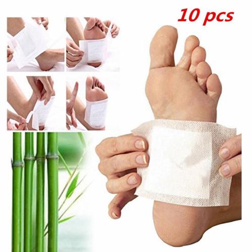 10 Pcs/Pack Detox Foot Patches Pads Weight Loss Slimming Cleansing Herbal Body Health Adhesive Pads Remove Toxin Foot Care TSLM1