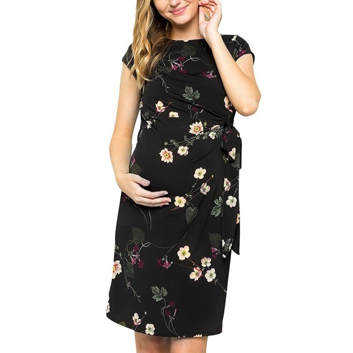 2020 Summer clothes for pregnant women's maternity dresses Short Sleeve Floral Print Bodycon pregnancy dress Pregnancy Clothes