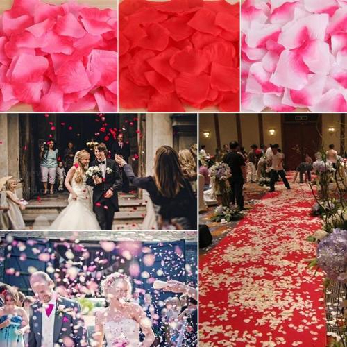 100piece/lot 5*5cm Artificial Flowers Simulation Rose Petals Decorations Wedding Marriage Room Fashion Rose Flowers