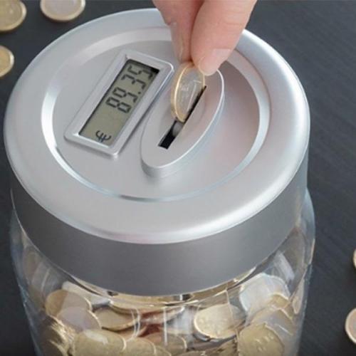 Electronic Counting Change Coin Money Saving Collection Box