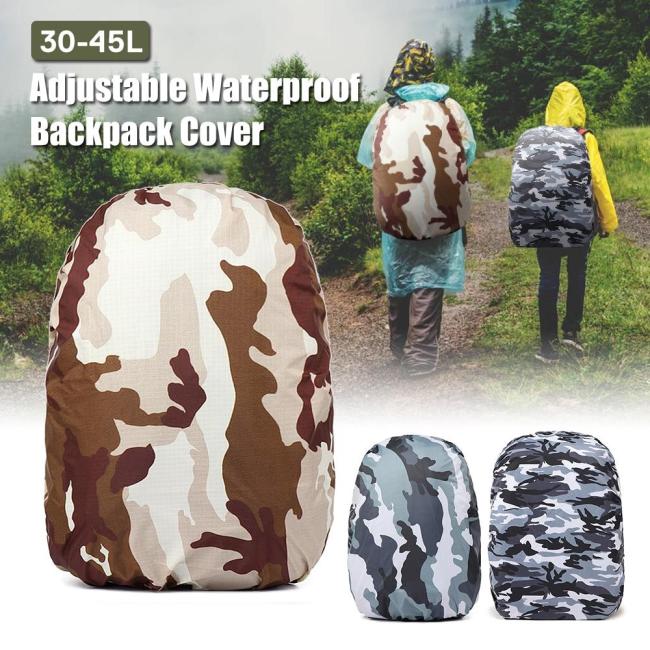 30-45L Adjustable Rain Cover Waterproof Dustproof Backpack Portable Ultralight Shoulder Protect Outdoor tools Hiking Traveling