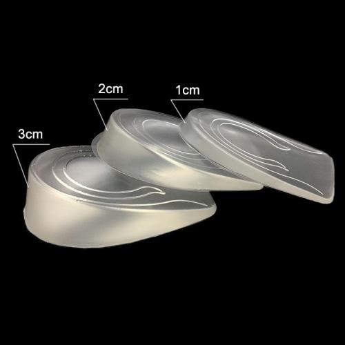 Silicone Gel Height Increase Insole Heel Lifting Inserts Shoe Foot Care Protector Elastic Cushion Arch Support Insert for Unisex