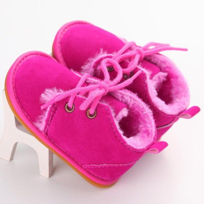 2020 Brand Casual Newborn Infant Girl Boy Baby Snow Booties Fur Boots Winter Warm arrival Style little Kids Strappy Shoes 0-18M