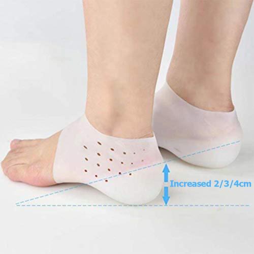 1 Pair Unisex Invisible Height Lifting Increase Silicone Foot Socks Insoles Foot Skin Care Tools Women Men Height Lifting Insole