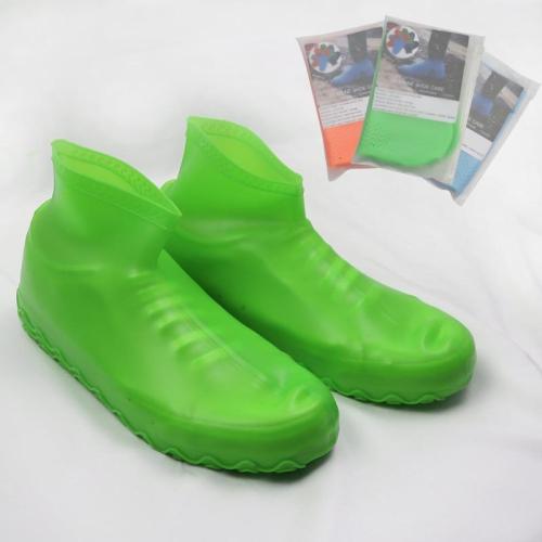 1 Pair Silicone Slip-resistant Rubber Rain Boot Overshoes Reusable Latex Waterproof Rain Shoes Covers