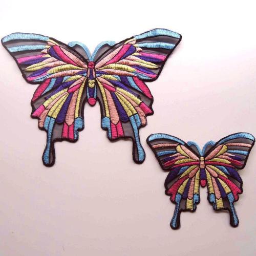 Large Butterfly Embroidered Patches for Clothing Big Embroidery Patch Applique Badge Stickers for Clothes DIY Sewing Accessories
