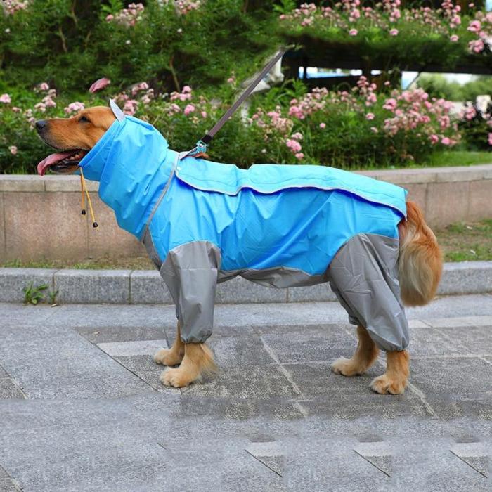 Large Dog Raincoat Waterproof Clothing For Big Dog Clothes Dog Rain Jacket Jumpsuit Samoyed Labrador Golden Retriever Husky Coat