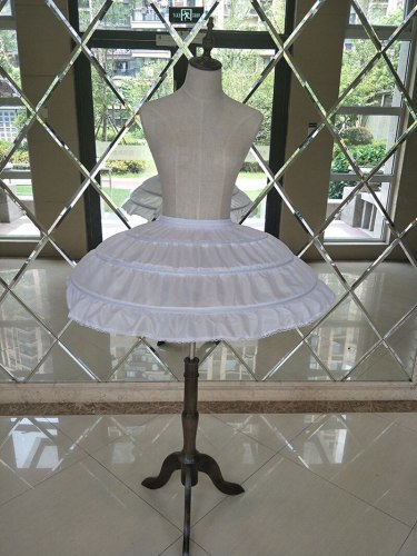 Petticoat Girl 3 Layers Hoopless Three Layers Net White Ball Gown Flower Girl Dress Crinoline for Wedding Party Underskirt 2020