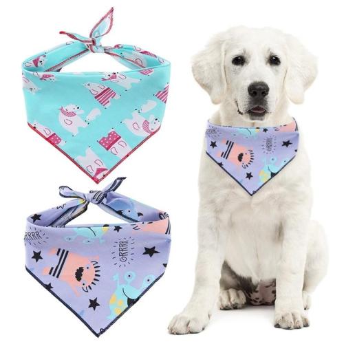 Pet Dog Cotton Bandana Scarf England Style Triangle Bibs For Small Medium Dogs Cute Printed  Adjustable Triangle Collar Scarf-