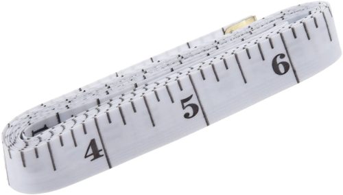Soft Tape Measure Double Scale Body Sewing Flexible Ruler for Weight Loss Medical Body Measurement Sewing Tailor Craft Vinyl Ruler, Has Centimetre Scale on Reverse Side 60-inch（White）