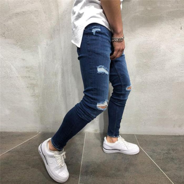 Men's Casual Fashion Hole Jeans
