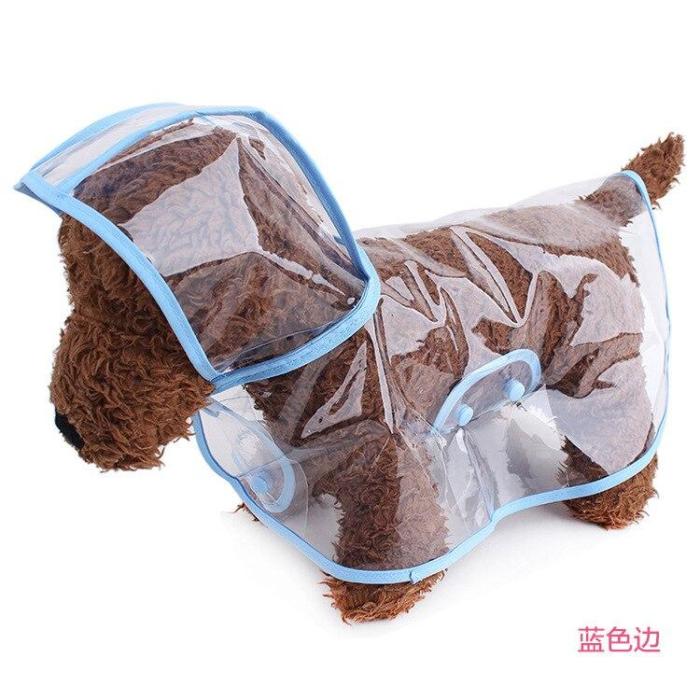 Dog Raincoat Teddy Small Dog Puppy Transparent Plastic Waterproof Fashion Poncho Pet Raincoat Pet Supplies