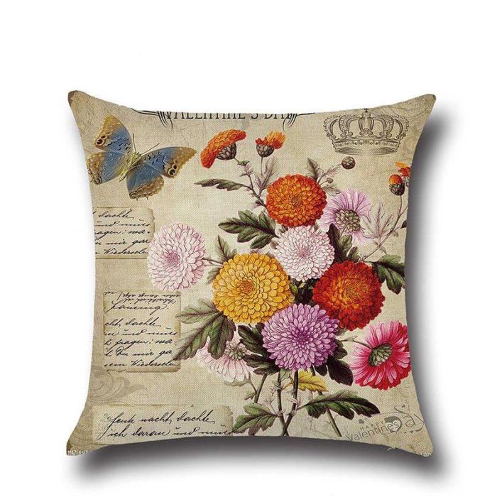 Linen Pillowcase Floral