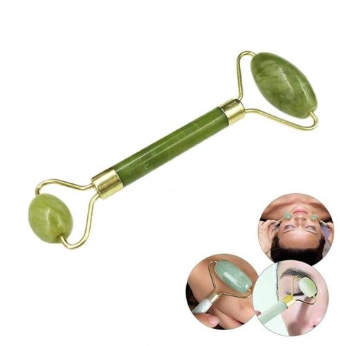 Anti Aging Natural Jade Roller face Gua Sha Massage Tool Set Therapy Facial Roller with Double Neck Slimming Massager