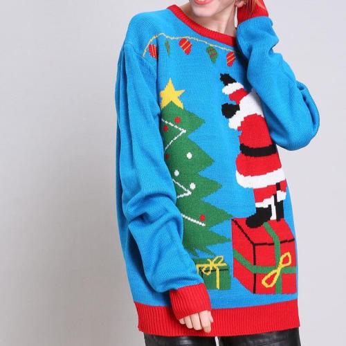 Santa Knitted Christmas Pullover Sweater