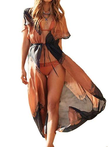 Womens Elegant Chiffon Beach Dress Cover Up