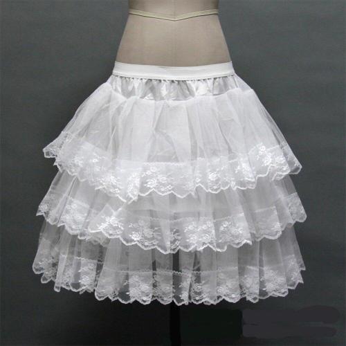 3 Layers Hoopless Lace Petticoat Women Short Petticoats A Line underskirt Bridal crinoline Petticoat 2020