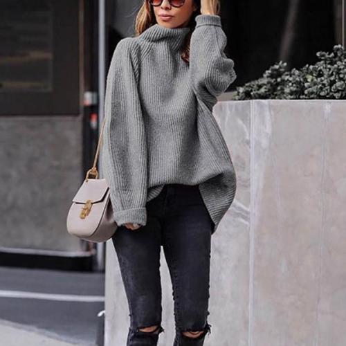 Casual Easy Turtleneck Knitted Sweater