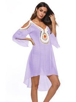 Hollow Embroidered Sexy Beach Mini Dresses