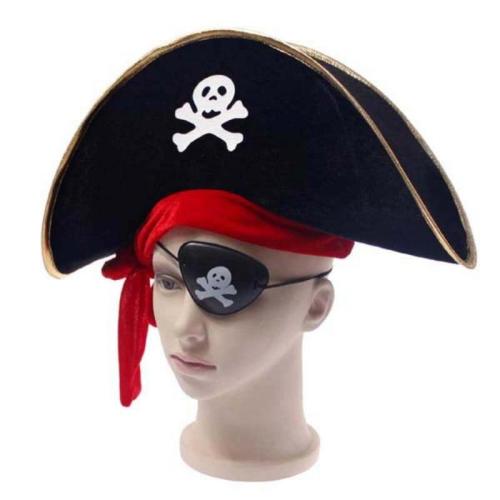New Arrival Halloween Accessories Skull Hat Caribbean Pirate Hat Piracy Hats Corsair Cap Party Props Cosplay Costume Theater Toy