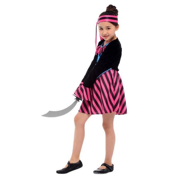 Girls Pirate Kids Halloween Costume Party Cosplay Outfit Dress