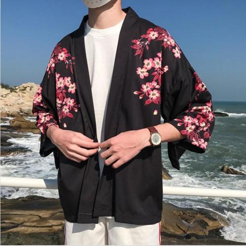Japanese kimono cardigan men haori yukata male samurai costume clothing kimono jacket mens kimono shirt yukata haori