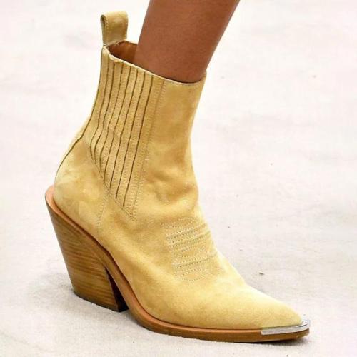 Casual Chunky Heel Pointed-type Boots