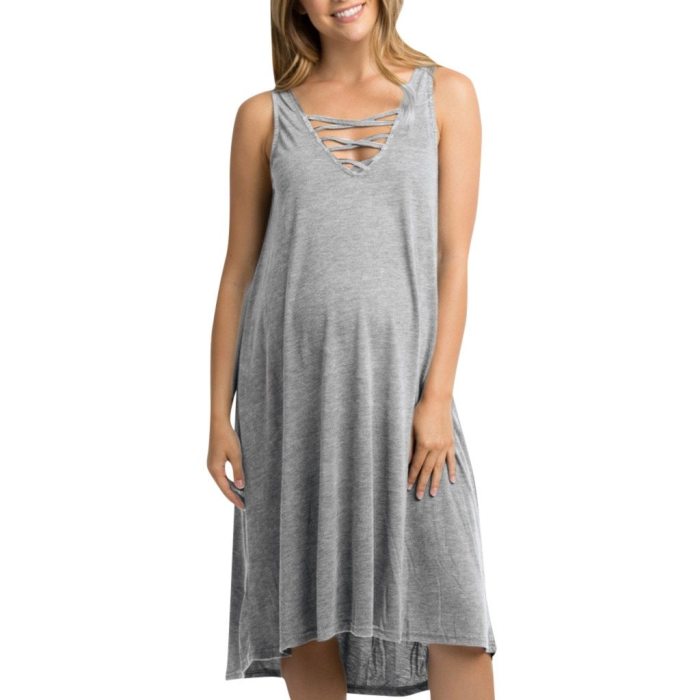 Women Maternity Summer Sleeveless Casual Sundress Pregnancy Dress clothes for pregnant women pregnancy dress