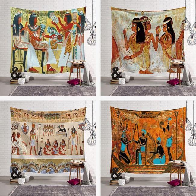 Modern Tapestries Home Decoration Wall Blankets Beach Towels Ancient Egypt Series Background Cloth Digital Printing Tapestry