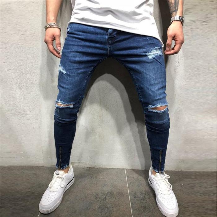 Men's Casual Fashion Hole Jeans