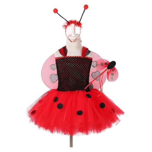 Miraculous Ladybug Bubble Dress Kids Toddlers Halloween Costume