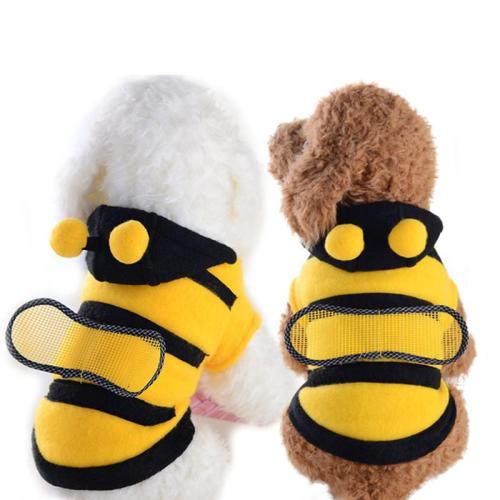 Pet Dress-Up Costume Cute Dog One-Piece Clothes Pet Costume Four-Leg Bee Cosplay Clothes For Cat Dogs Costumes Size XS-XL