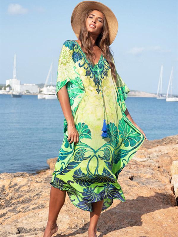 Printed Beach Vacation Cover-up