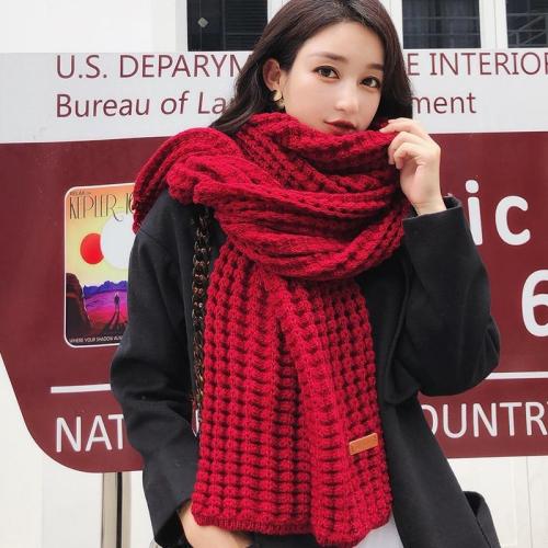 New winter Knitted scarf fashion women long scarves female vintage large shawl soft warm pashmina  thickened wool scarf