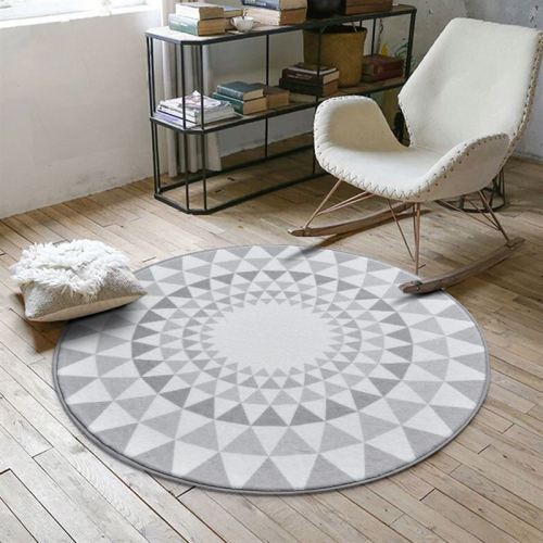 Nordic Gray Series Round Carpets For Living Room Rugs And Carpets